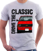 Drive The Classic Chevrolet Astro 1 Colour Bumper. T-shirt in White Colour