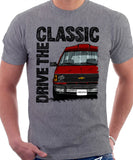 Drive The Classic Chevrolet Astro 1 Starcraft. T-shirt in Heather Grey Colour