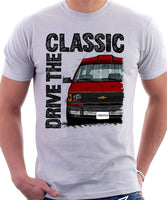 Drive The Classic Chevrolet Astro 1 Starcraft. T-shirt in White Colour