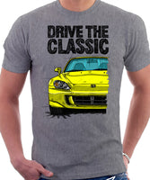 Drive The Classic Honda S2000 AP2. T-shirt in Heather Grey Color.