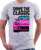 Drive The Classic Honda S2000 AP2. T-shirt in White Color.