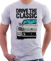 Drive The Classic Honda S2000 AP2. T-shirt in White Color.