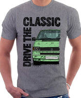 Drive The Classic VW Transporter T4 Early Model Colour Bumper . T-shirt in Heather Grey Colour