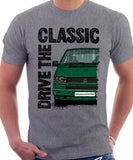 Drive The Classic VW Transporter T4 Early Model Colour Bumper . T-shirt in Heather Grey Colour