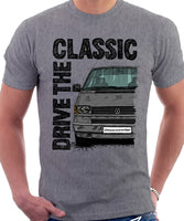 Drive The Classic VW Transporter T4 Early Model Colour Bumper . T-shirt in Heather Grey Colour