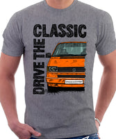 Drive The Classic VW Transporter T4 Early Model Colour Bumper . T-shirt in Heather Grey Colour