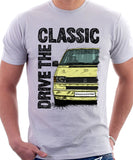 Drive The Classic VW Transporter T4 Early Model Colour Bumper . T-shirt in White Colour