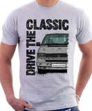 Drive The Classic VW Transporter T4 Early Model Colour Bumper . T-shirt in White Colour