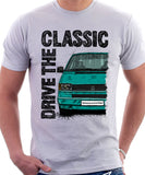 Drive The Classic VW Transporter T4 Early Model Colour Bumper . T-shirt in White Colour