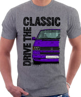 Drive The Classic VW Transporter T4 Late Model Colour Bumper . T-shirt in Heather Grey Colour