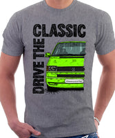 Drive The Classic VW Transporter T4 Late Model Colour Bumper . T-shirt in Heather Grey Colour