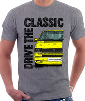 Drive The Classic VW Transporter T4 Late Model Colour Bumper . T-shirt in Heather Grey Colour