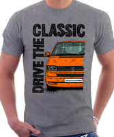 Drive The Classic VW Transporter T4 Late Model Colour Bumper . T-shirt in Heather Grey Colour