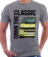 Drive The Classic VW Transporter T4 Late Model Colour Bumper . T-shirt in Heather Grey Colour