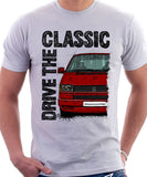 Drive The Classic VW Transporter T4 Late Model Colour Bumper . T-shirt in White Colour