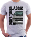 Drive The Classic VW Transporter T4 Late Model Colour Bumper . T-shirt in White Colour