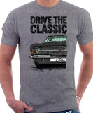 Drive The Classic Ford Cortina Mk3 Early Model XL and L. T-shirt in Heather Grey Colour