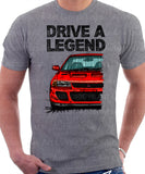 Drive A Legend Mitsubishi Lancer Evolution 1&2. T-shirt in Heather Grey Colour