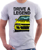 Drive A Legend Mitsubishi Lancer Evolution 1&2. T-shirt in White Colour