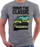 Drive The Classic AMC Pacer Late Model. T-shirt in Heather Grey Colour