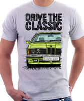 Drive The Classic BMW E24 Early Model. T-shirt in White Colour