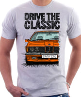 Drive The Classic BMW E24 Early Model. T-shirt in White Colour