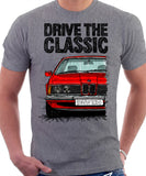 Drive The Classic BMW E24 Standard Early Model. T-shirt in Heather Grey Colour