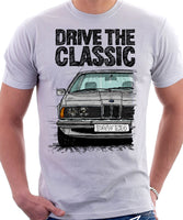 Drive The Classic BMW E24 Standard Early Model. T-shirt in White Colour