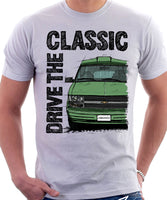 Drive The Classic Chevrolet Astro 2 Starcraft Early Model. T-shirt in White Colour