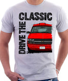 Drive The Classic Chevrolet Astro 2 Starcraft Early Model. T-shirt in White Colour