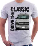 Drive The Classic Chevrolet Astro 2 Starcraft Early Model. T-shirt in White Colour