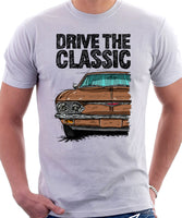 Drive The Classic Chevrolet Corvair 2nd Gen 1965. T-shirt in White Color