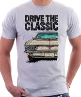 Drive The Classic Chevrolet Corvair 2nd Gen 1965. T-shirt in White Color