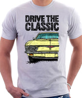 Drive The Classic Chevrolet Corvair 2nd Gen 1965. T-shirt in White Color