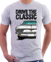 Drive The Classic Chevrolet Corvair 2nd Gen 1965. T-shirt in White Color