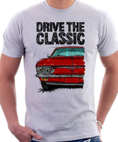 Drive The Classic Chevrolet Corvair 2nd Gen 1965. T-shirt in White Color