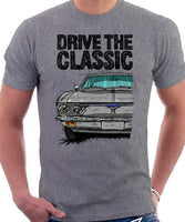 Drive The Classic Chevrolet Corvair 2nd Gen 1966. T-shirt in Heather Grey Color