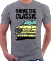 Drive The Classic Chevrolet Corvair 1st Gen 1961. T-shirt in Heather Grey Color