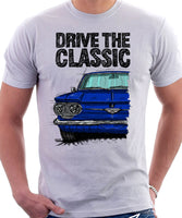 Drive The Classic Chevrolet Corvair 1st Gen 1961. T-shirt in White Color