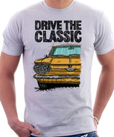 Drive The Classic Chevrolet Corvair 1st Gen 1961. T-shirt in White Color