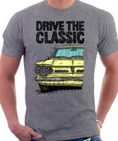 Drive The Classic Chevrolet Corvair 1st Gen 1962. T-shirt in Heather Grey Color