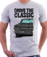 Drive The Classic Chevrolet Corvair 1st Gen 1963. T-shirt in White Color