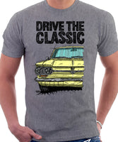 Drive The Classic Chevrolet Corvair 1st Gen 1964. T-shirt in Heather Grey Color