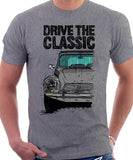 Drive The Classic Citroen Dyane Early Model (Black Roof). T-shirt in Heather Grey Colour