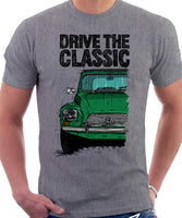 Drive The Classic Citroen Dyane Early Model (Black Roof). T-shirt in Heather Grey Colour