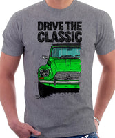 Drive The Classic Citroen Dyane Early Model (Black Roof). T-shirt in Heather Grey Colour