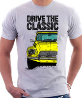 Drive The Classic Citroen Dyane Early Model (Black Roof). T-shirt in White Colour