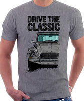 Drive The Classic Citroen Dyane Late Model (Black Roof). T-shirt in Heather Grey Colour