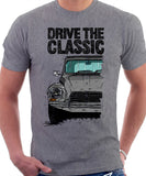 Drive The Classic Citroen Dyane Late Model (Black Roof). T-shirt in Heather Grey Colour