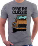 Drive The Classic Citroen Dyane Late Model (Black Roof). T-shirt in Heather Grey Colour